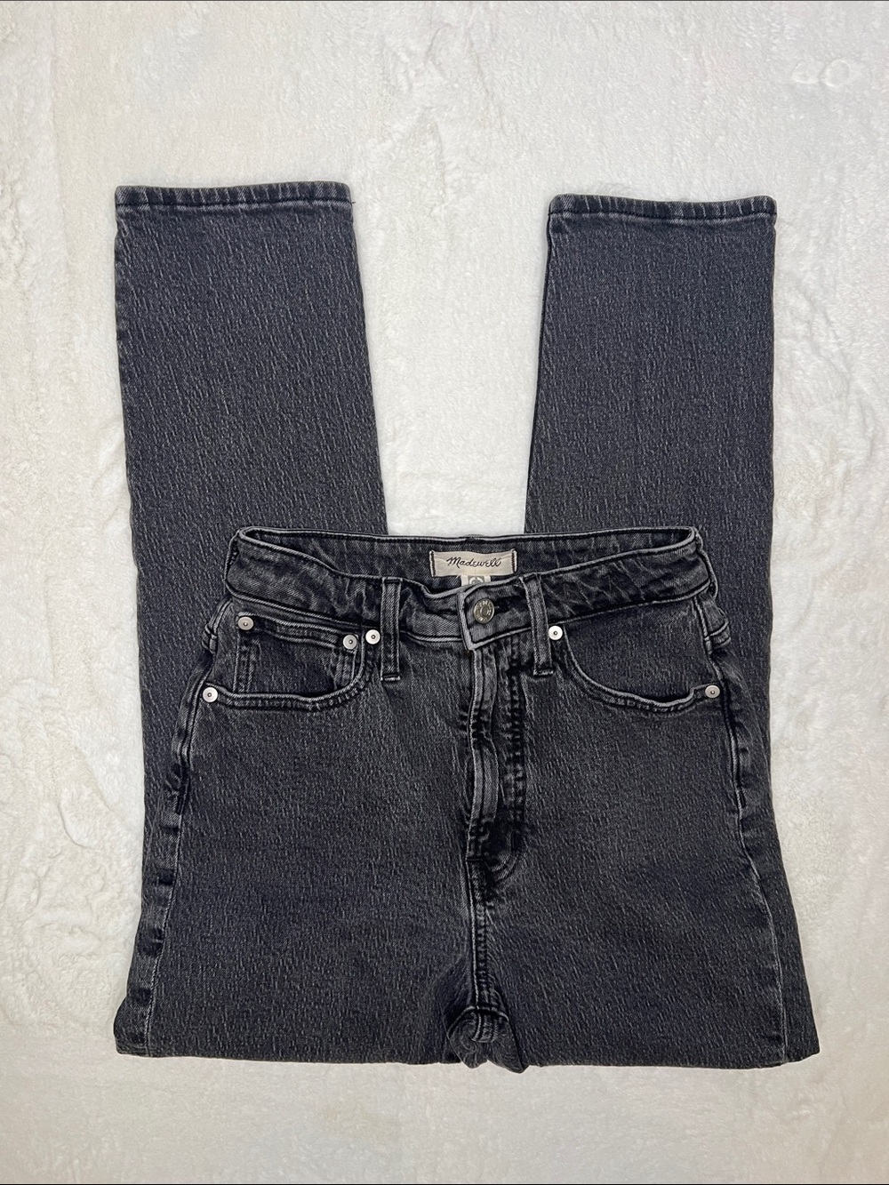 Madewell Curvy Perfect Vintage Jean Washed Black Jeans Size 25